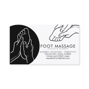 Foot Massage Therapist Soles Feet Business Card