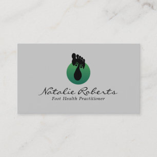 Foot Massage Therapy Custom Logo Reflexology Spa Business Card