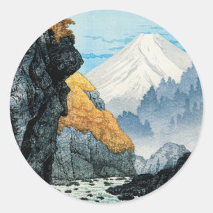 Foot of Mount Ashitaka (1932) by Hiroaki Takahashi Classic Round Sticker