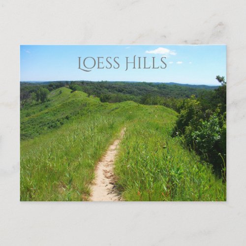 Foot Path From Overlook Loess Hills State Park IA Postcard