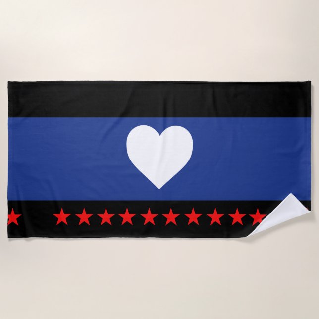 Foot Pride Flag Beach Towel (Front)