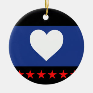 Foot Pride Flag Ceramic Ornament