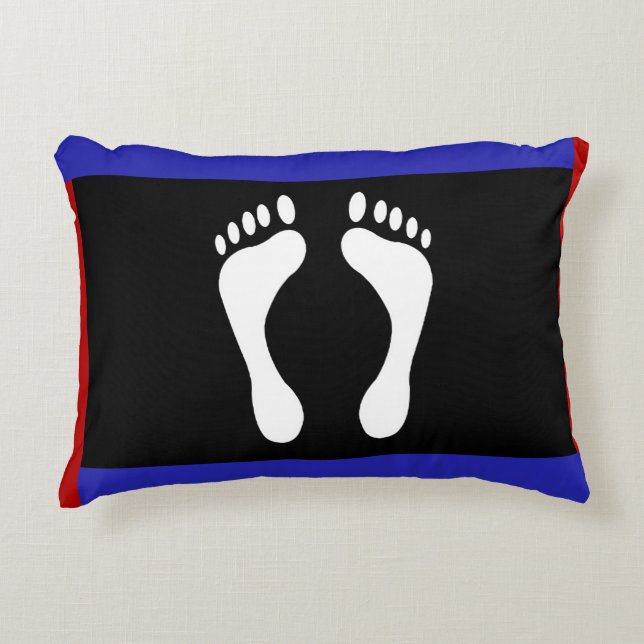 Foot Pride Flag (Footprint) Accent Pillow (Front)