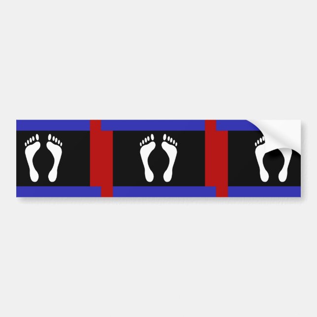 Foot Pride Flag (Footprint) Bumper Sticker (Front)