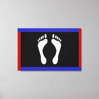 Foot Pride Flag (Footprint) Canvas Print