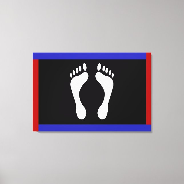 Foot Pride Flag (Footprint) Canvas Print (Front)