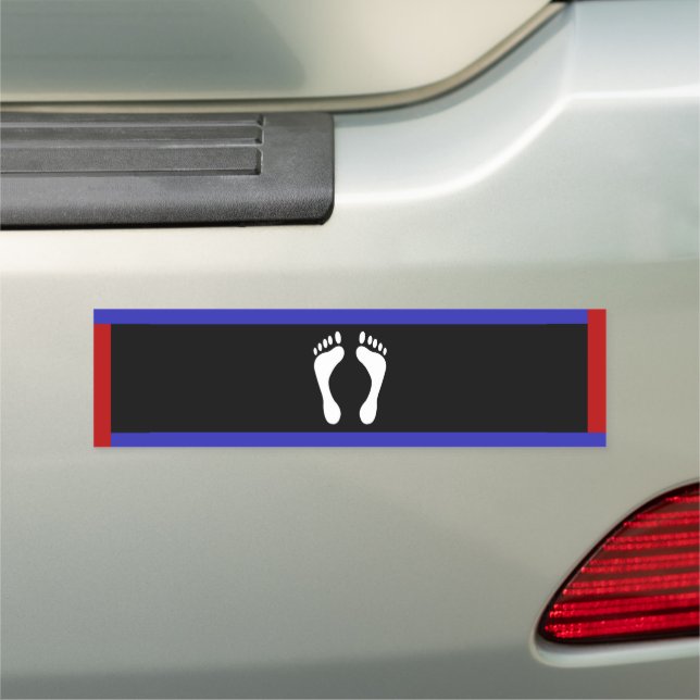 Foot Pride Flag (Footprint) Car Magnet (In Situ)