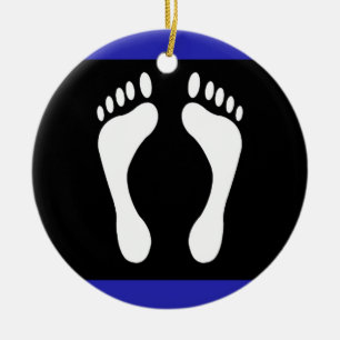 Foot Pride Flag (Footprint) Ceramic Ornament