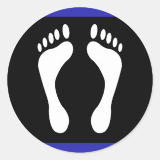 Foot Pride Flag (Footprint) Classic Round Sticker