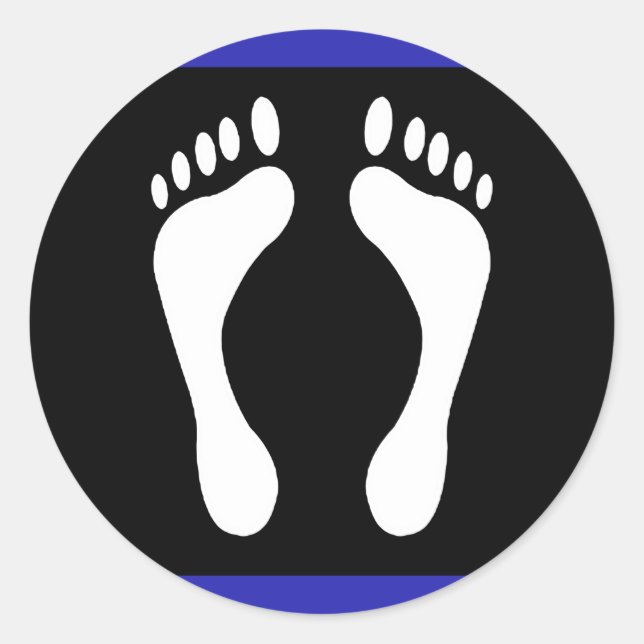 Foot Pride Flag (Footprint) Classic Round Sticker (Front)