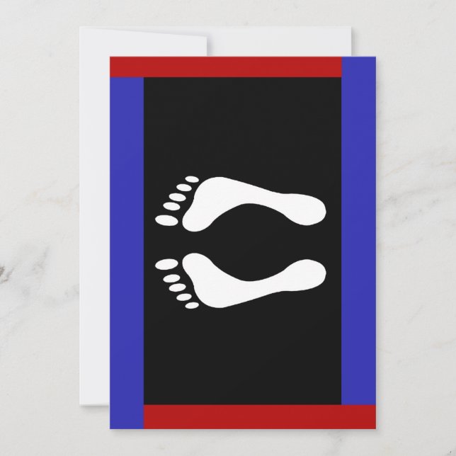 Foot Pride Flag (Footprint) Holiday Card (Front)
