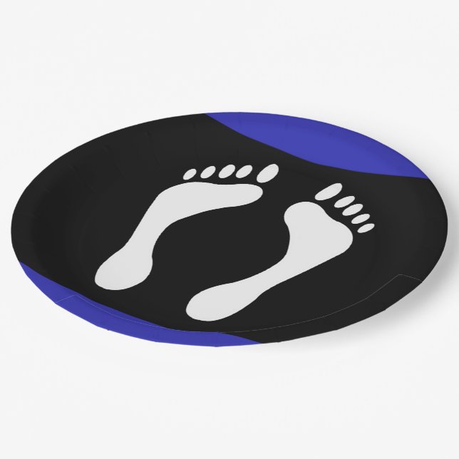 Foot Pride Flag (Footprint) Paper Plates (Angled)