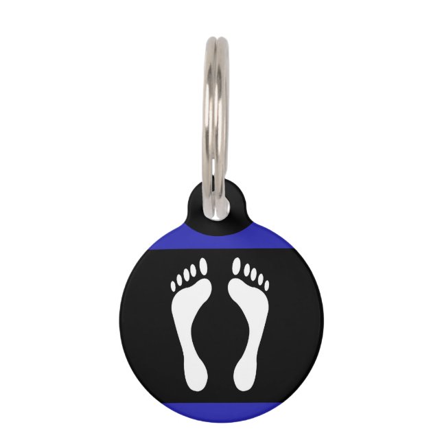 Foot Pride Flag (Footprint) Pet ID Tag (Front)