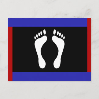 Foot Pride Flag (Footprint) Postcard