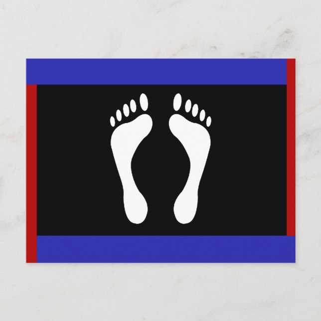Foot Pride Flag (Footprint) Postcard (Front)