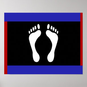 Foot Pride Flag (Footprint) Poster