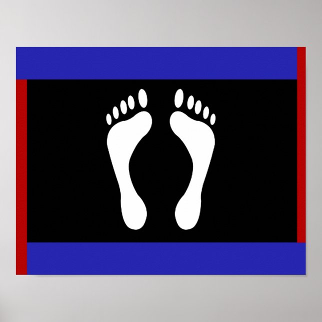 Foot Pride Flag (Footprint) Poster (Front)