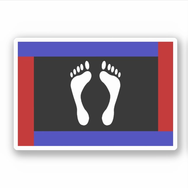 Foot Pride Flag (Footprint) Sticker (Front)