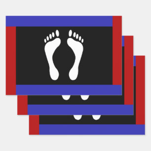 Foot Pride Flag (Footprint) Wrapping Paper Sheets