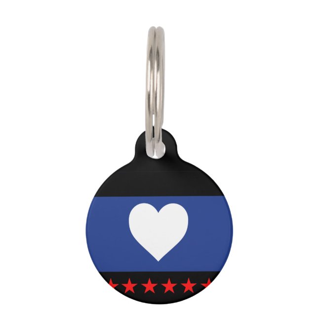 Foot Pride Flag Pet ID Tag (Front)