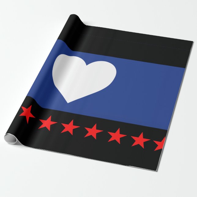 Foot Pride Flag Wrapping Paper (Unrolled)