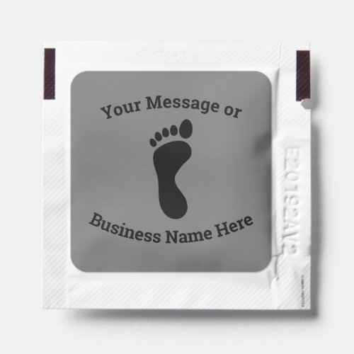 Foot Print Podiatrist Business Logo Name Message Hand Sanitizer Packet