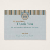 Foot Prints Boy Thank You Note (Back)