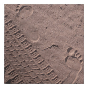Foot prints in the sand