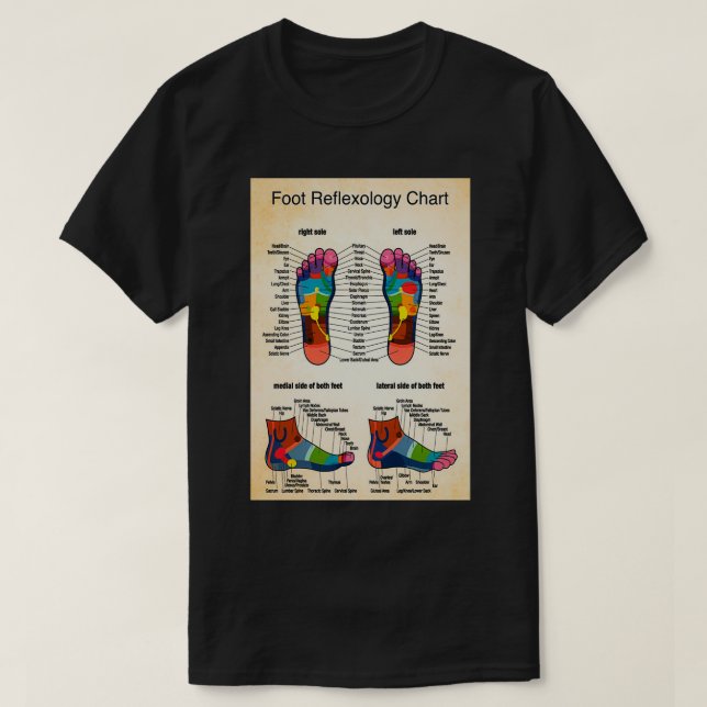 Foot reflexology chart 2 T-Shirt (Design Front)