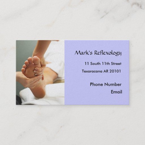 Customizable Foot Reflexology Photo business card