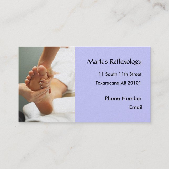 Foot Reflexology Photo business card (Front)