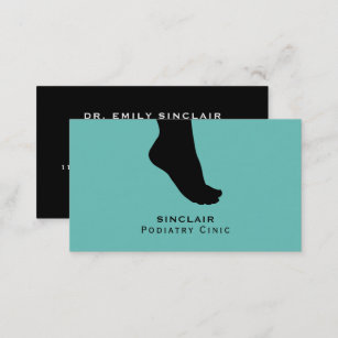 Foot Silhouette, Podiatry Clinic, Podiatrist Business Card