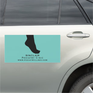 Foot Silhouette, Podiatry Clinic, Podiatrist Car Magnet