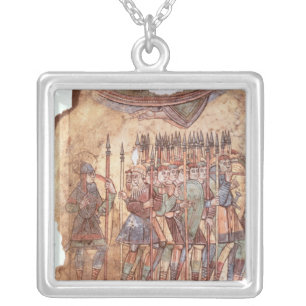 Foot Soldiers in the Crusades Silver Plated Necklace