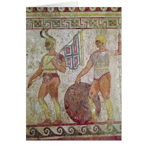 Foot soldiers tomb painting from Paestum