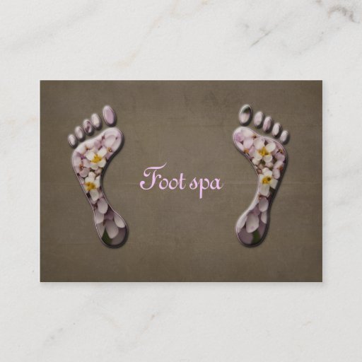 Customizable foot spa business card template