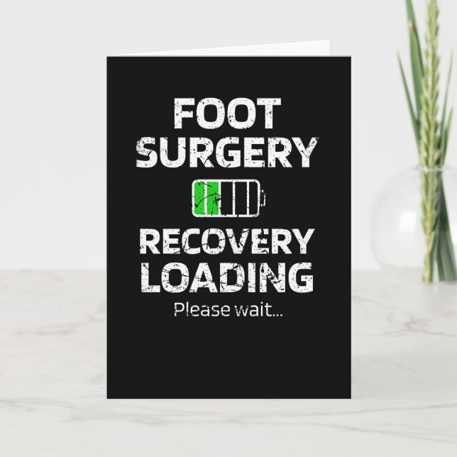 Foot Surgery Recovery Gifts | Broken Foot Surgery Card (Front)