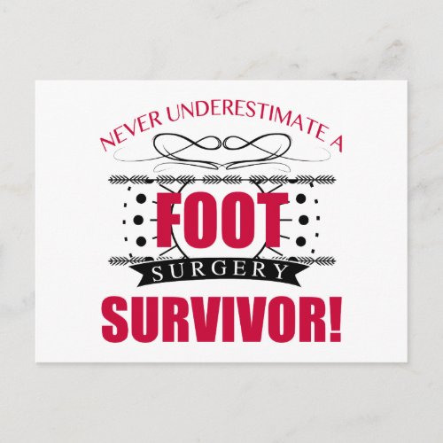 Foot Surgery Survivor Postcard