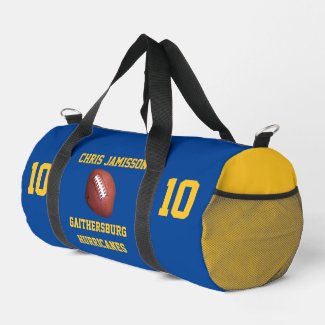 Footba Team, Coach, Player Blue Gold Personalize