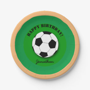 Footbal Ball & Soccer Birthday Wishes (Party) Paper Plates
