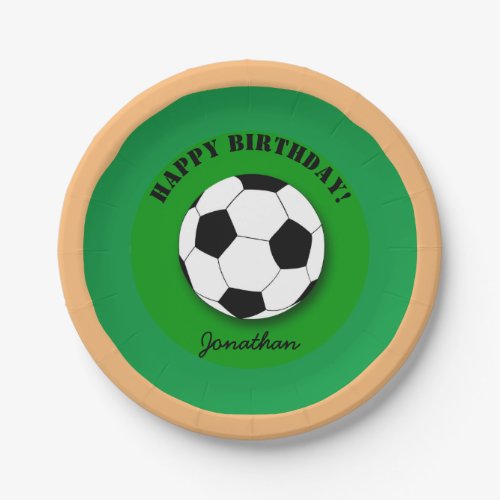 Footbal Ball  Soccer Birthday Wishes Party Paper Plates