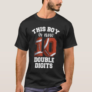 Football 10 Year Old Birthday Boy Shirt, Double Di T-Shirt