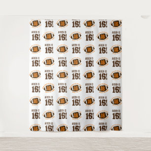 Football 16th Birthday Boys   Step Repeat Backdrop