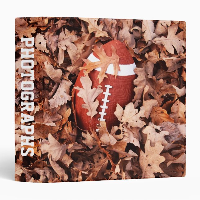 Football 1.5" Photo Album 3 Ring Binder (Front/Spine)
