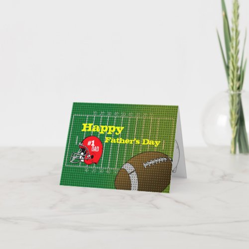 Football 1 Dad Happy Fathers Day Card