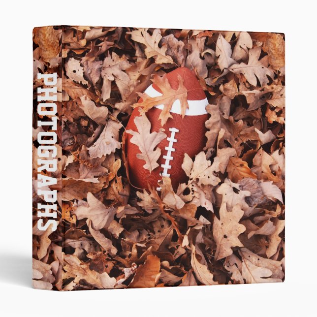 Football 1" Photo Album 3 Ring Binder (Front/Spine)