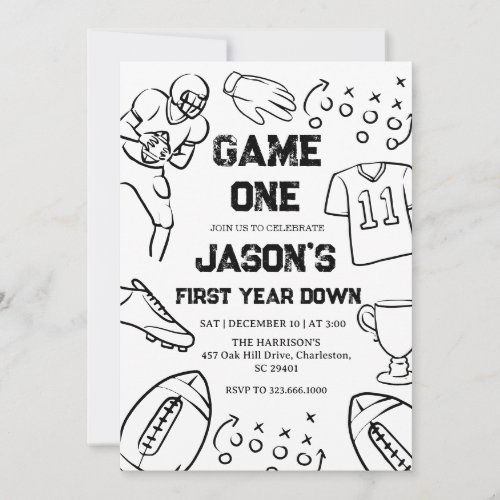 Football 1st Birthday American Sports Game On 