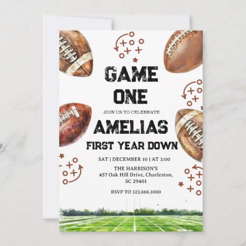 Football 1st Birthday American Sports Game On 