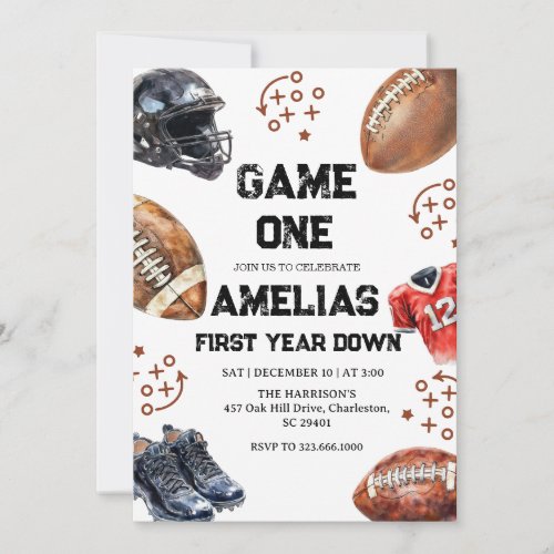 Football 1st Birthday American Sports Game On 