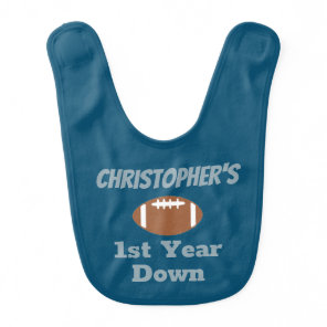 Football 1st Birthday Baby Bib